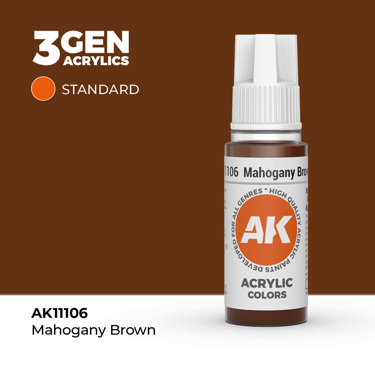 AK Interactive 3G Acrylic Mahogany Brown 17ml product image