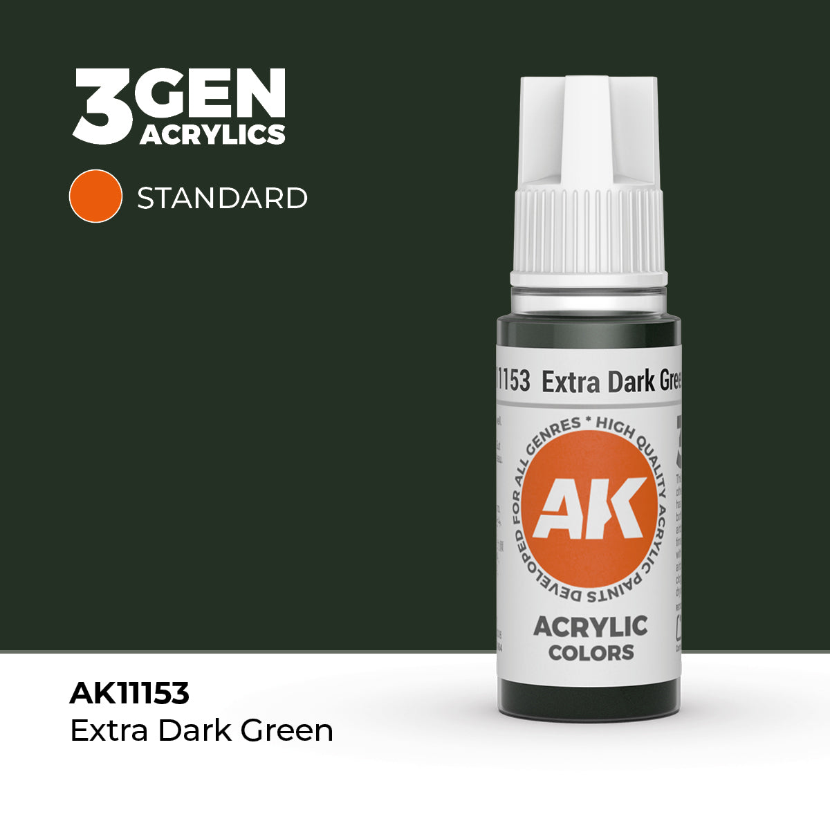 AK Interactive 3G Acrylic Extra Dark Green 17ml product image