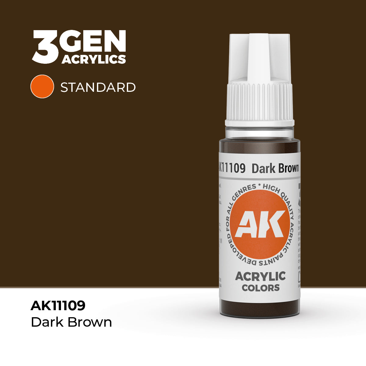 AK Interactive 3G Acrylic Dark Brown 17ml product image