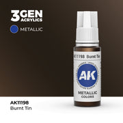 AK Interactive 3G Acrylic Burnt Tin 17ml product image