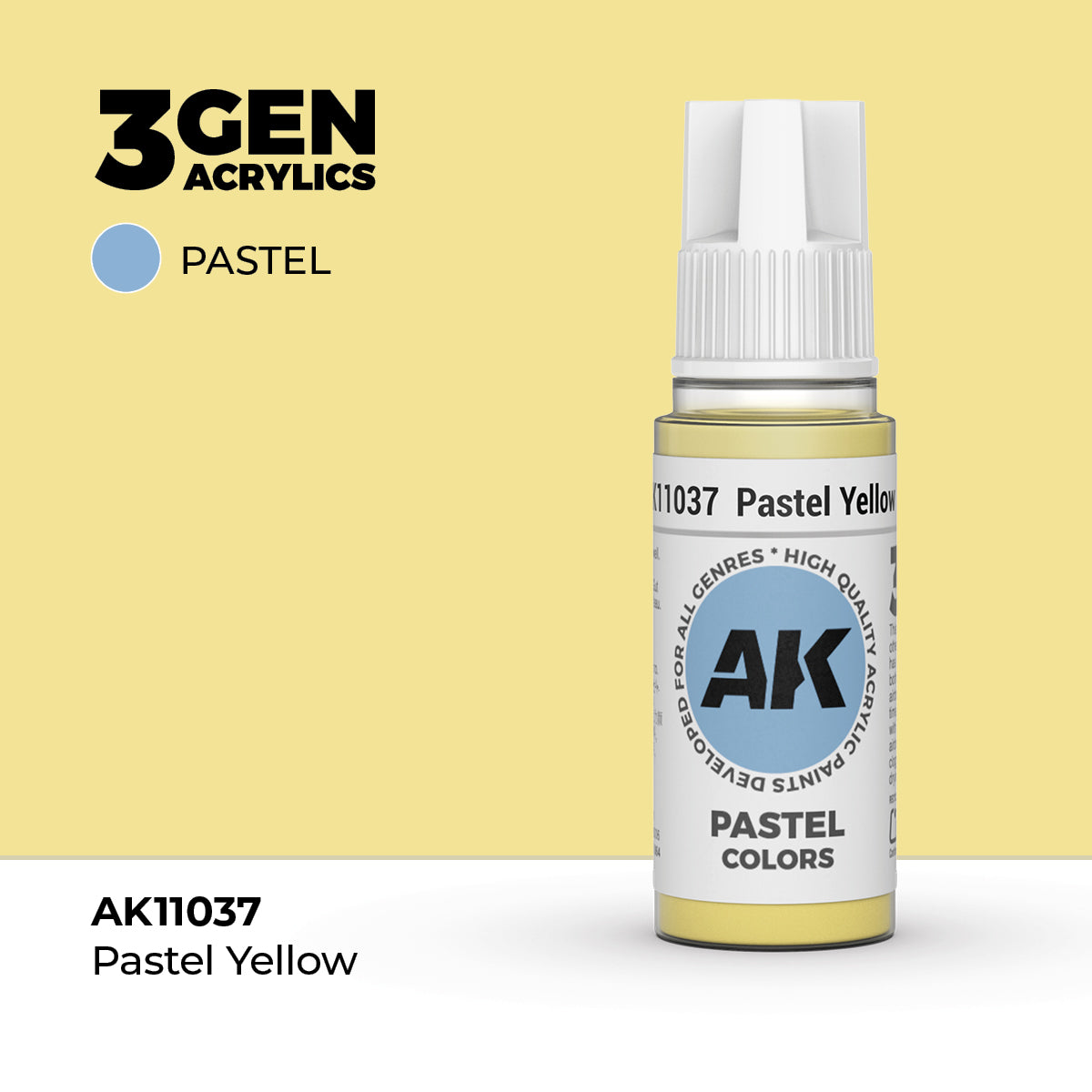 AK Interactive 3G Acrylic Pastel Yellow 17ml product image