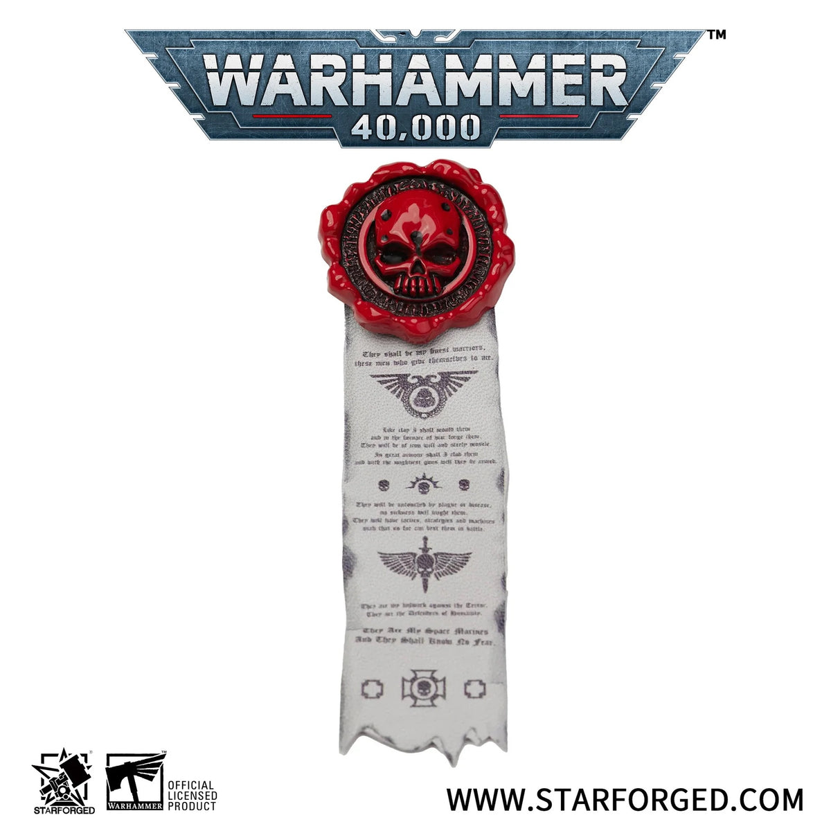 Starforged Purity Seal: Retro Skull Pin+Sticker "Warhammer product image