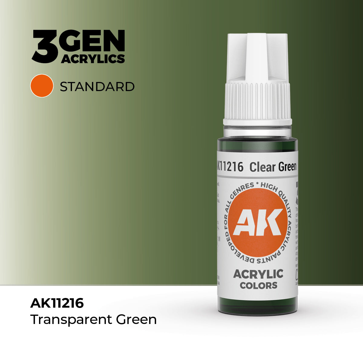 AK Interactive 3G Acrylic Clear Green 17ml product image