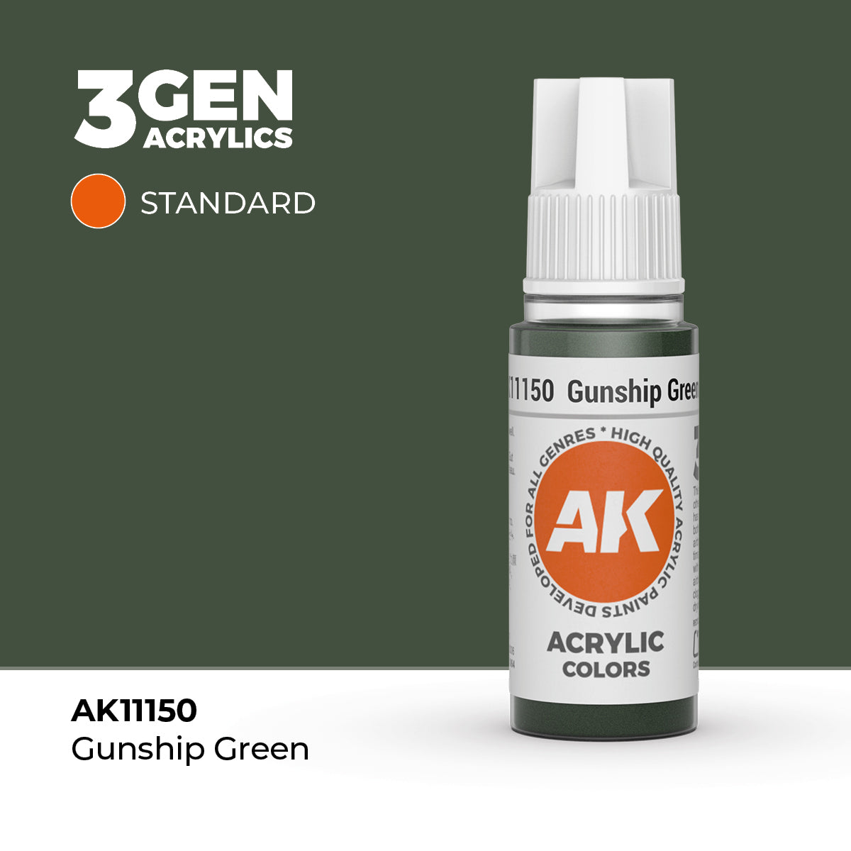AK Interactive 3G Acrylic Gunship Green 17ml product image