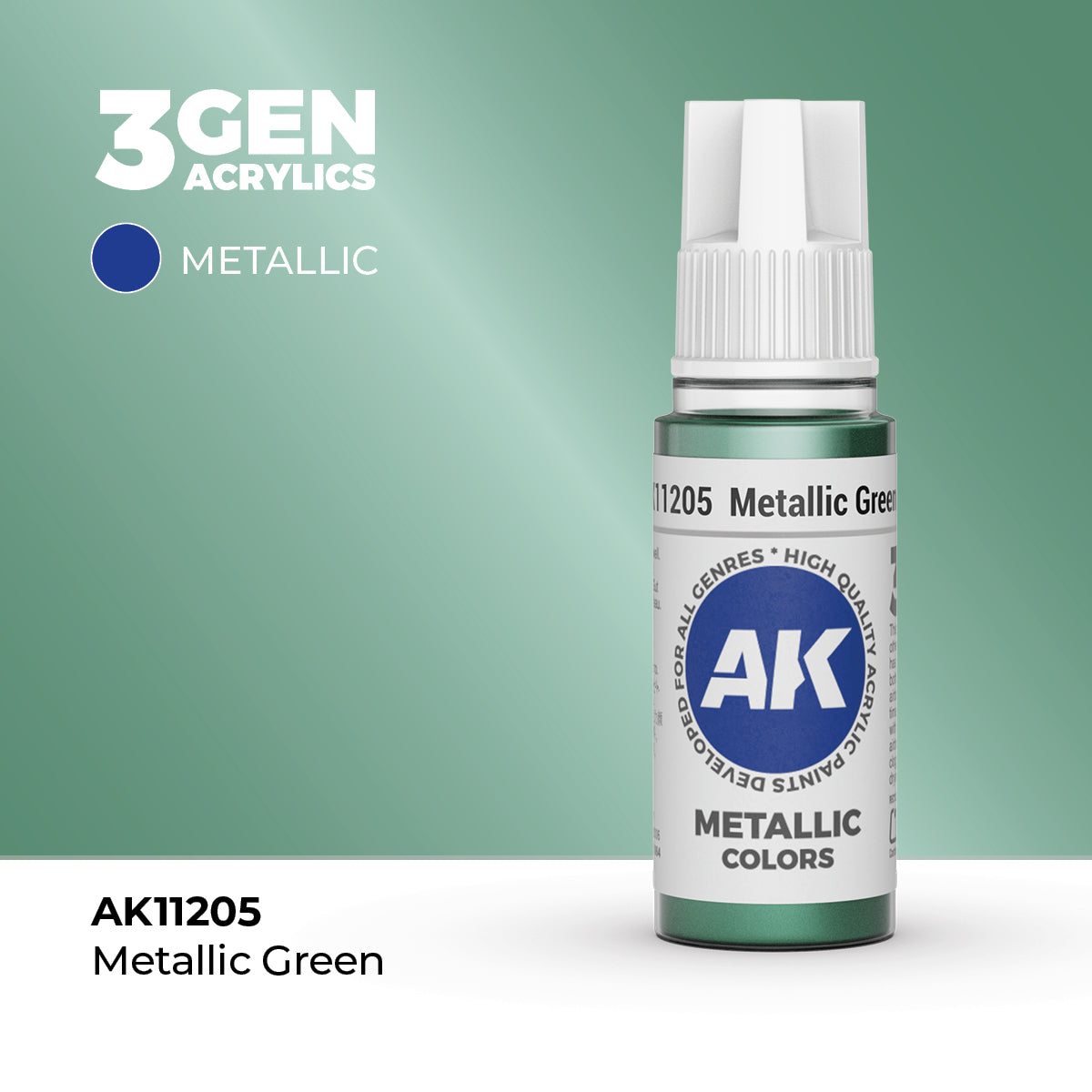 AK Interactive 3G Acrylic Metallic Green 17ml product image