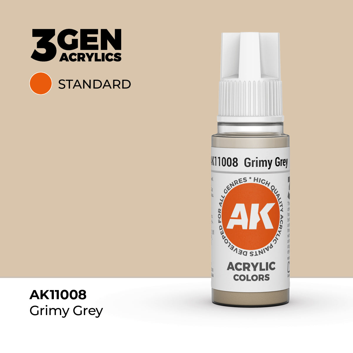 AK Interactive 3G Acrylic Grimy Grey 17ml product image