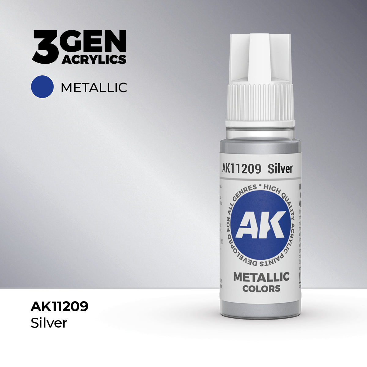 AK Interactive 3G Acrylic Silver 17ml product image