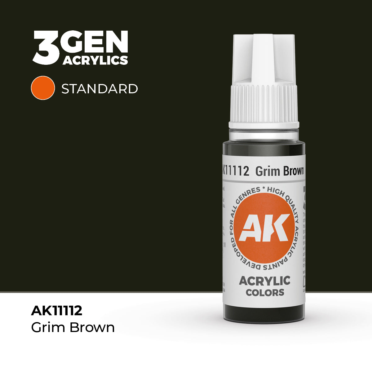 AK Interactive 3G Acrylic Grim Brown 17ml product image