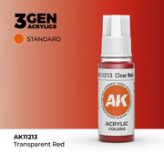 AK Interactive 3G Acrylic Clear Red 17ml product image