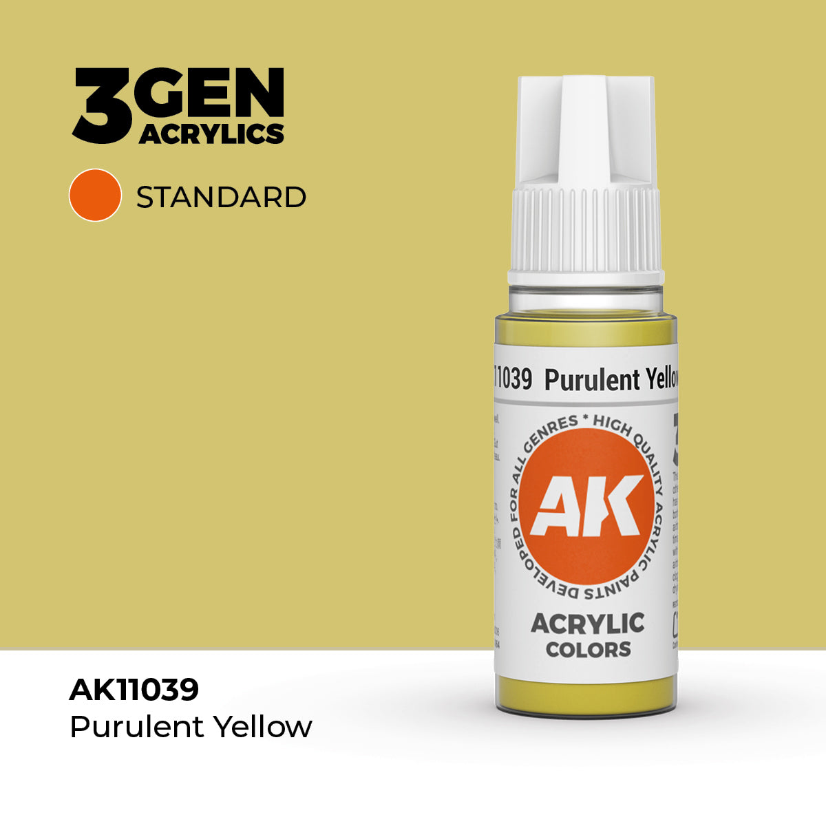 AK Interactive 3G Acrylic Purulent Yellow 17ml product image