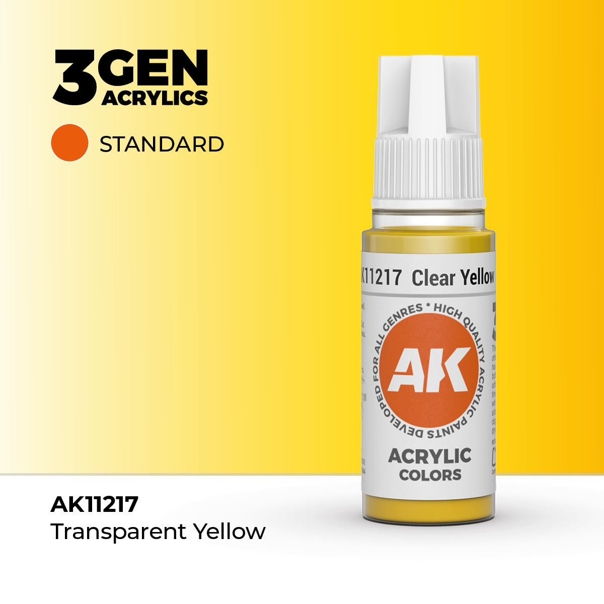 AK Interactive 3G Acrylic Clear Yellow 17ml product image