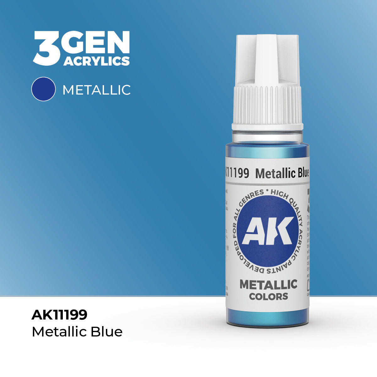 AK Interactive 3G Acrylic Metallic Blue 17ml product image