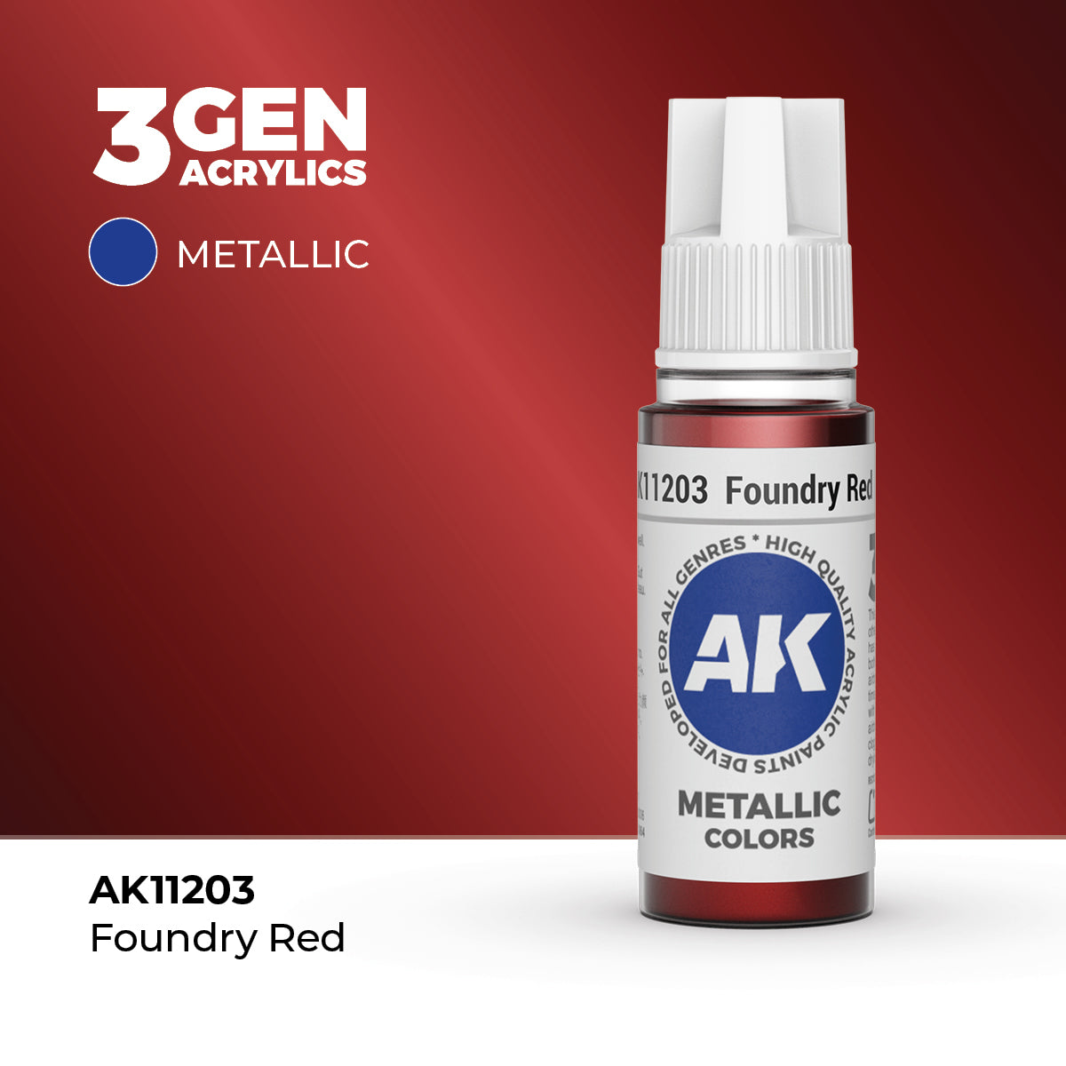 AK Interactive 3G Acrylic Foundry Red 17ml product image