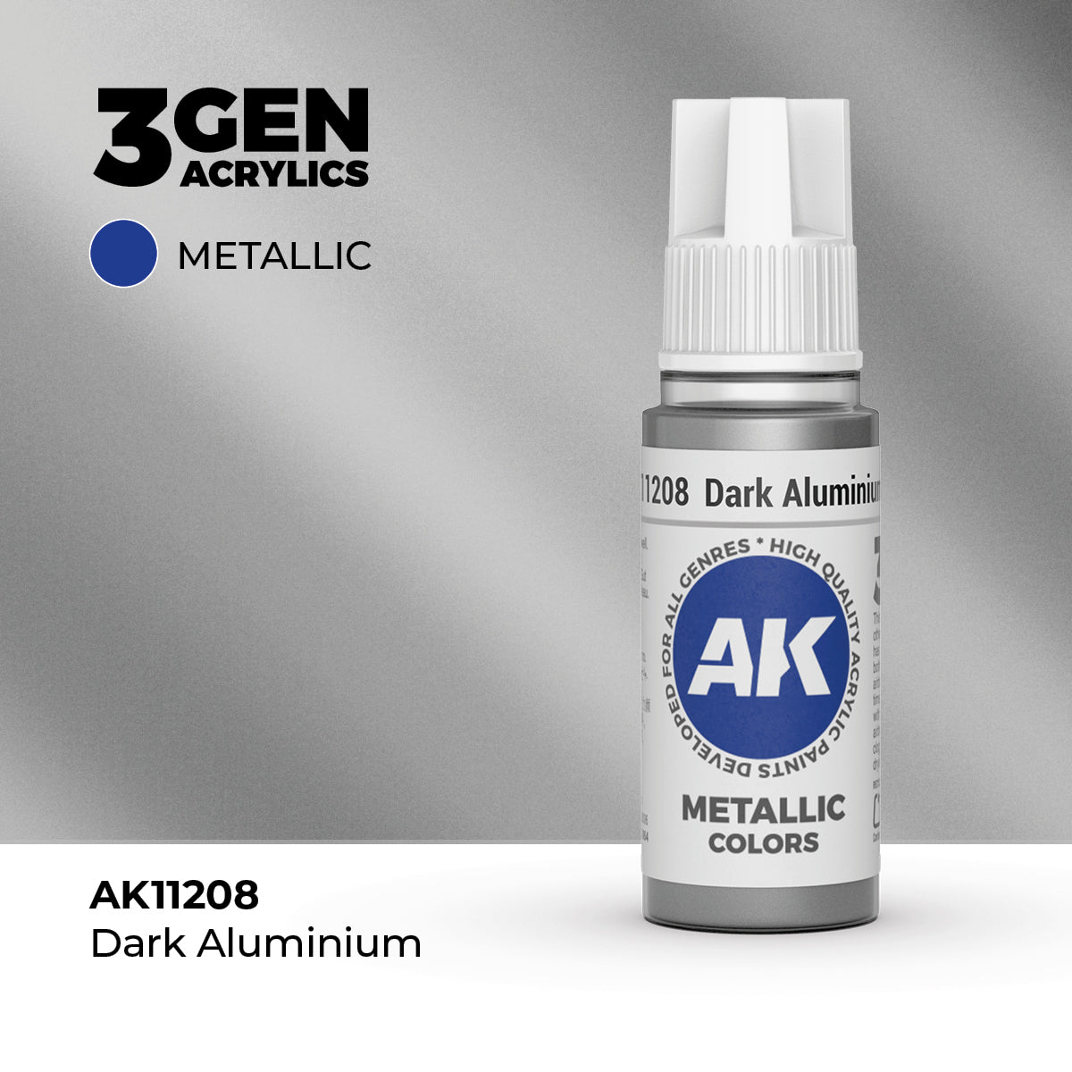 AK Interactive 3G Acrylic Dark Aluminium 17ml product image