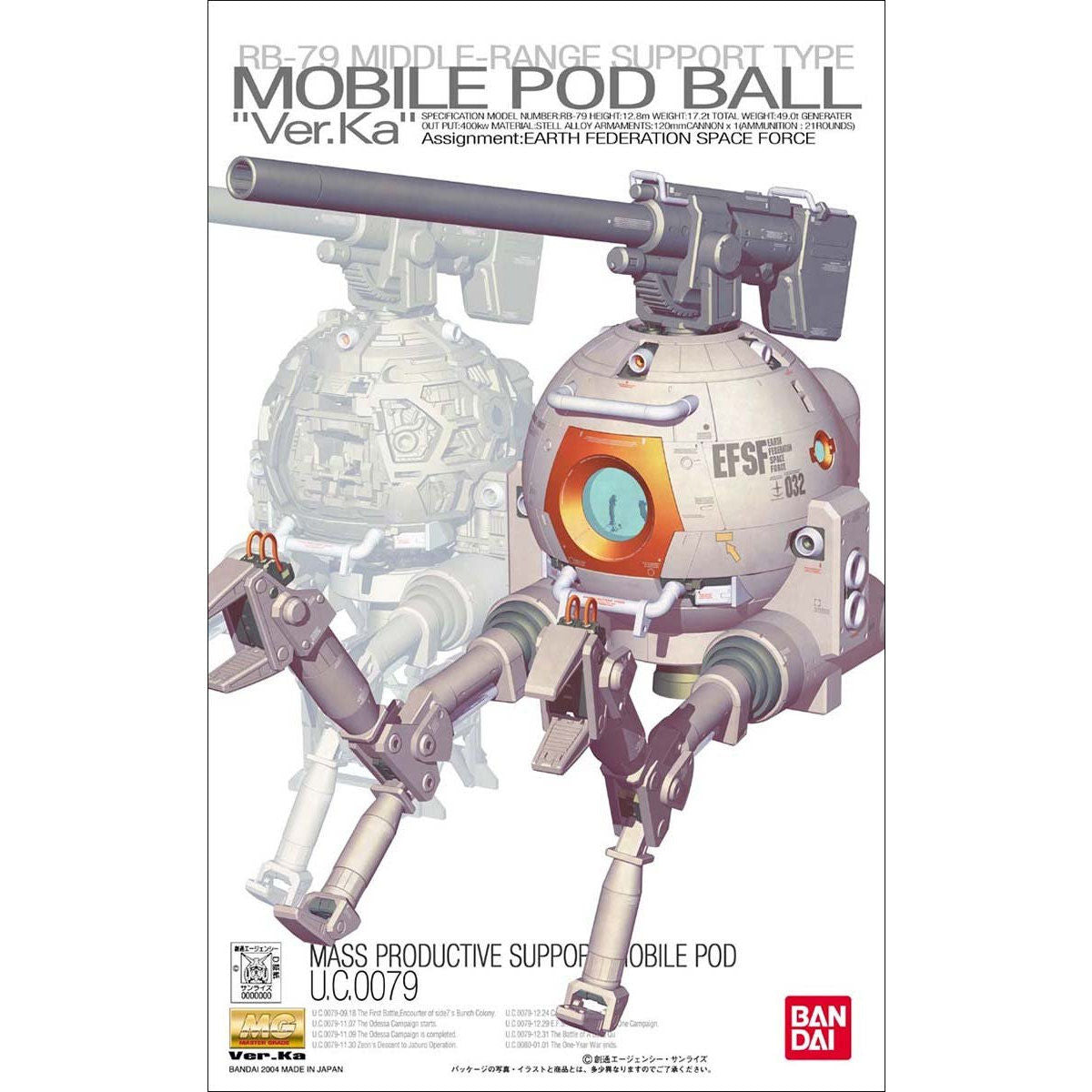 Bandai MG 1/100 Ball Ver.Ka product image