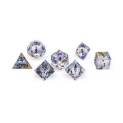 K9 Rainbow Glass - Black Font - 7 Piece RPG Set