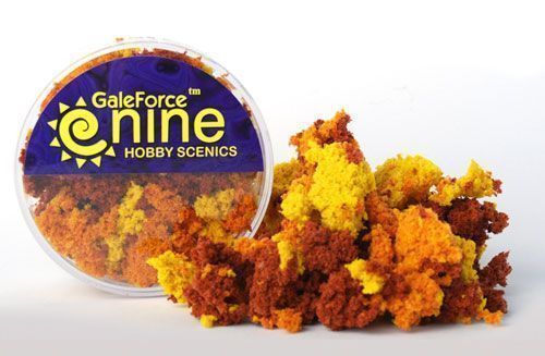 Miniature Tools: Hobby Round Autumn 3 Color Clump Foliage Mix
