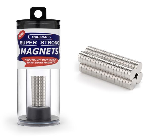 1/4"x1/16" Rare Earth Disc Magnets (80)