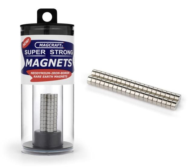 1/4"x1/8" Rare Earth Disc Magnets (40)