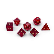 Zircon Garnet - 7 Piece RPG Set Zircon Glass Dice