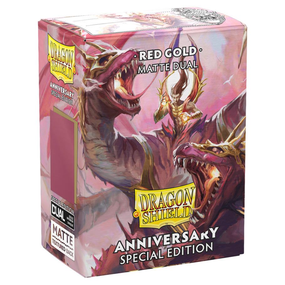 Dragon Shield: Dual Matte Pomegranate & Gold (100)