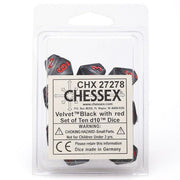 D10 Clamshell: Velvet Black/Red (10)