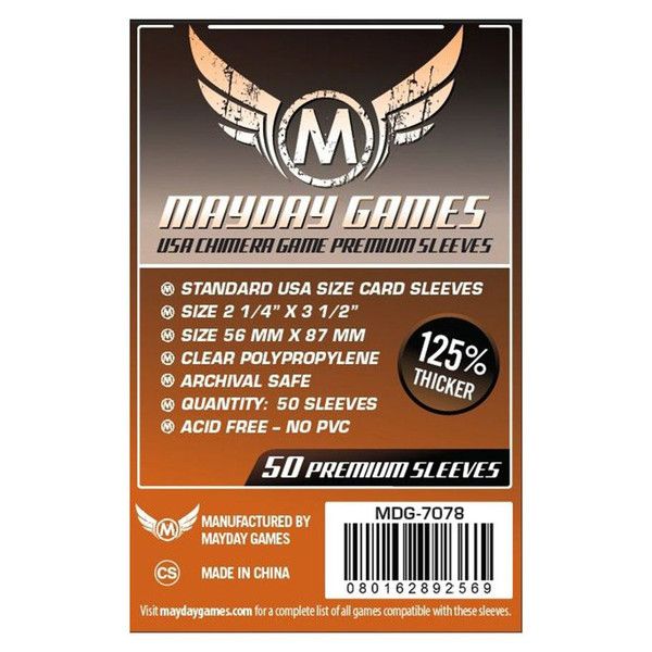 Deck Protector: USA Chimera Game, Dark Orange 57.5 x 89mm (50)