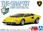Aoshima 1/32 SNAP KIT #20-B Lamborghini Countach LP400 (Yellow)