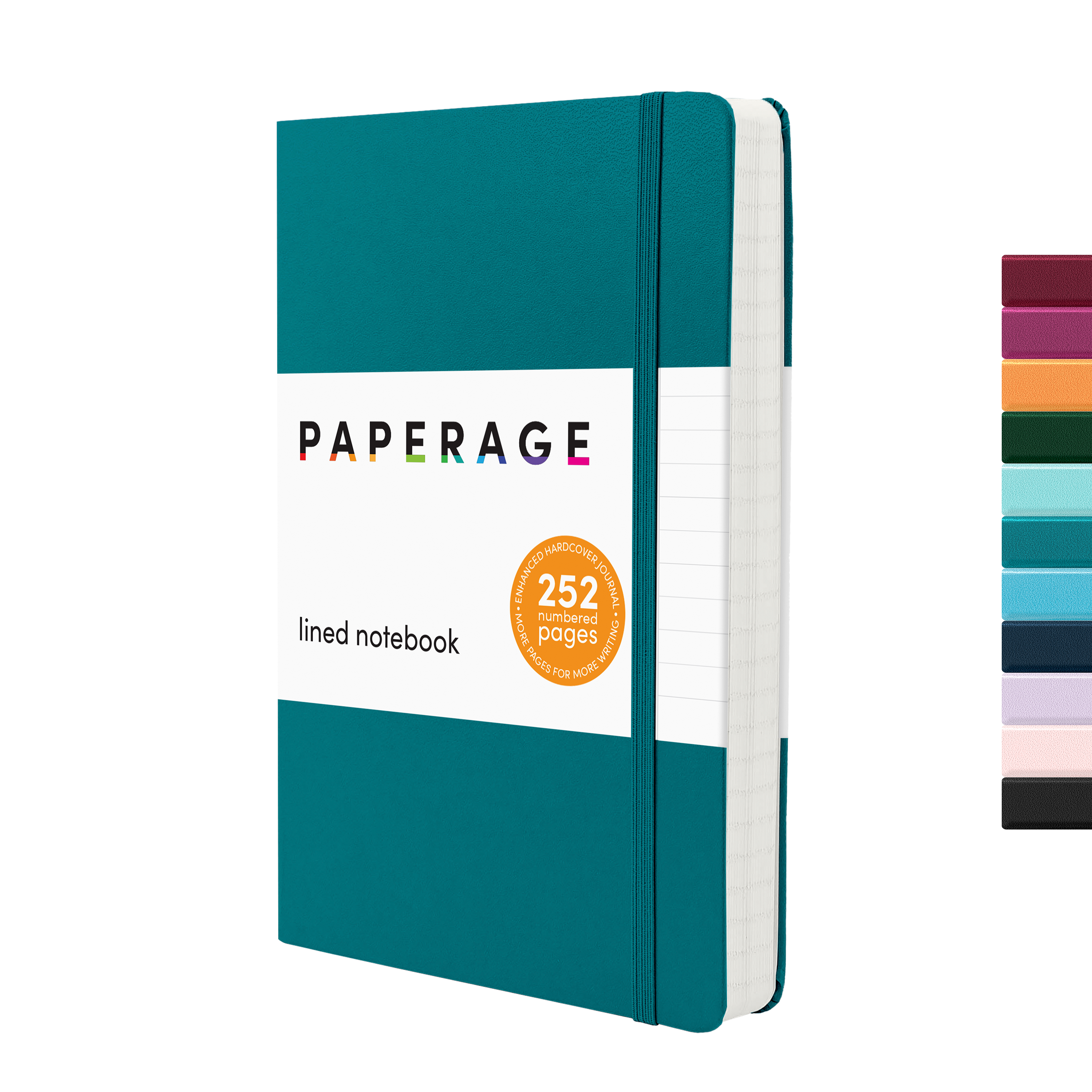 Casebound Lined Journal - 252 Pages - Turquoise front cover