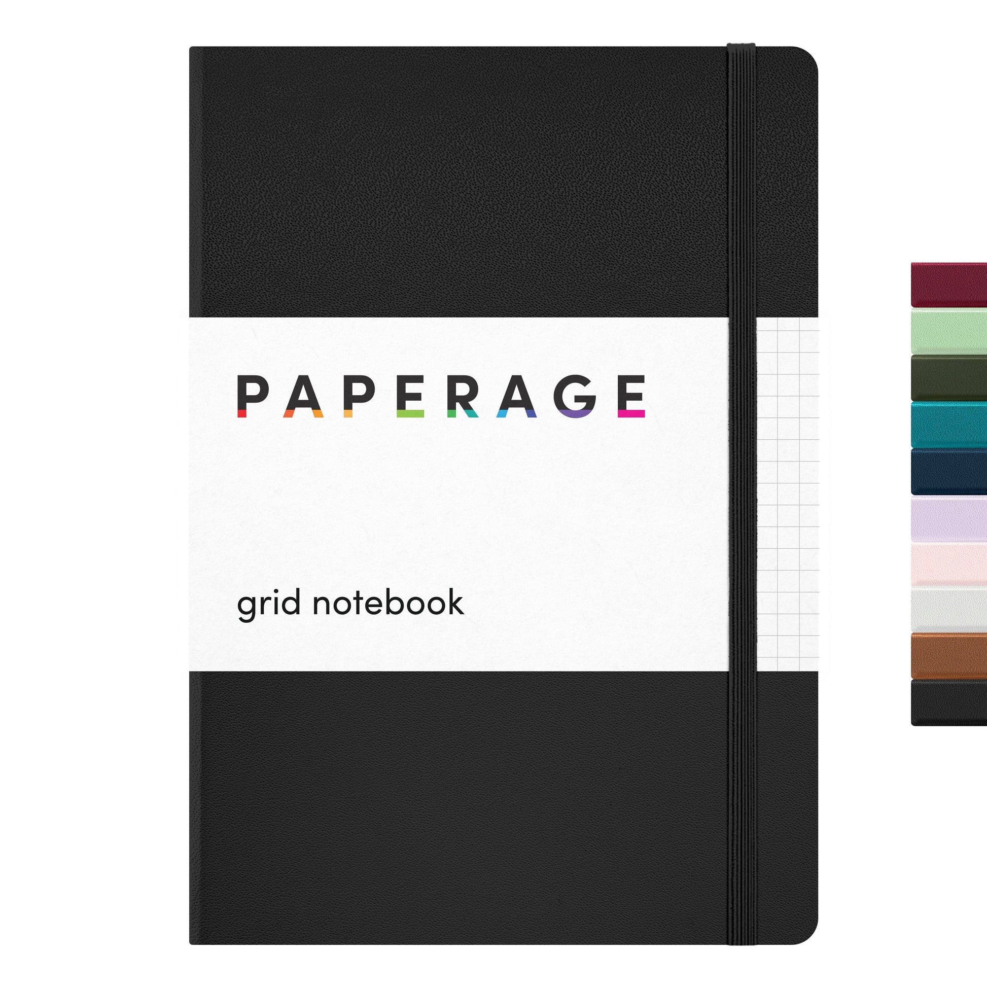 Casebound Grid Journal - 160 Pages - Black front cover