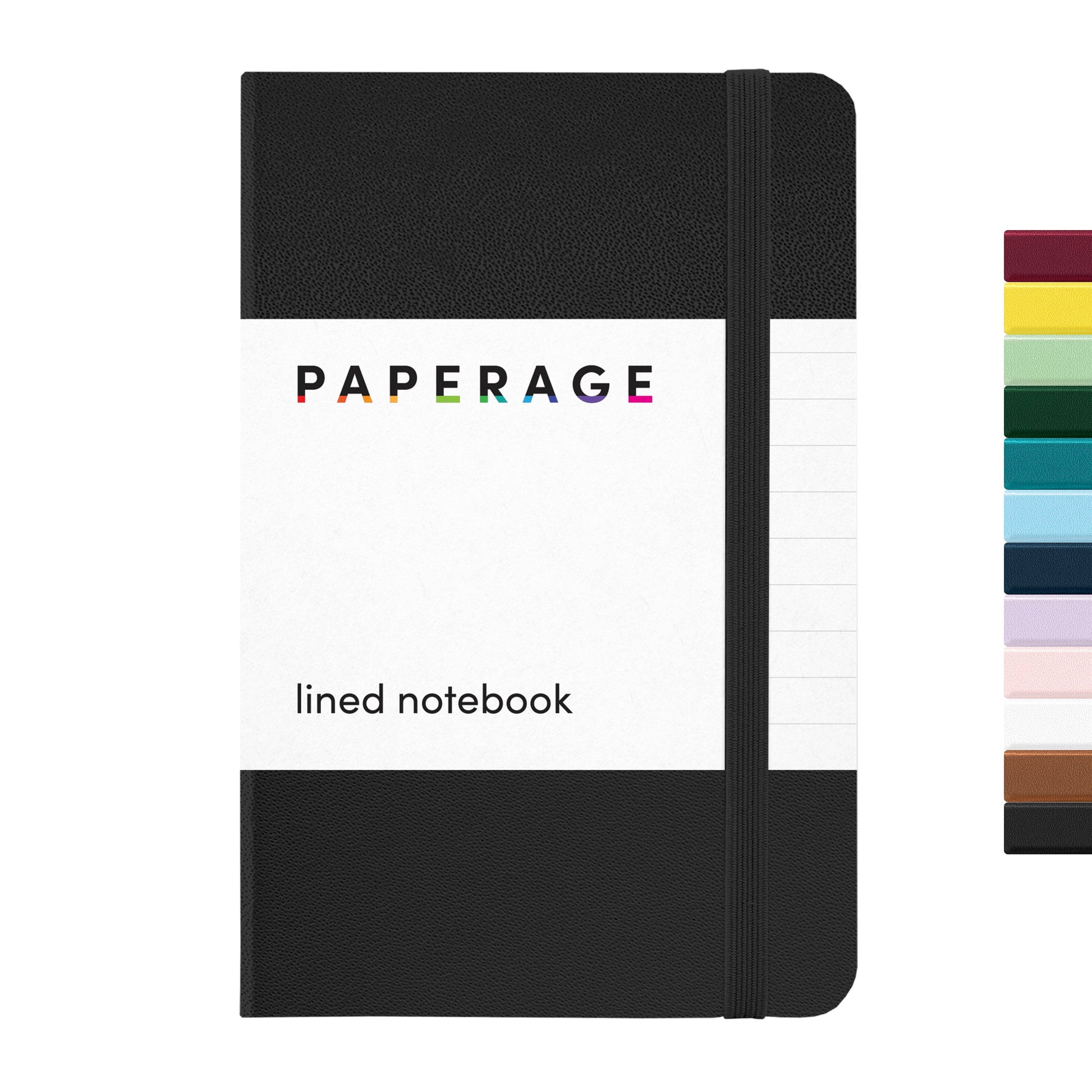 Pocket Size Casebound Lined Notebook - Black front cover