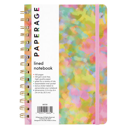 Whimsical Garden Hardcover Spiral Lined Notebook front cover