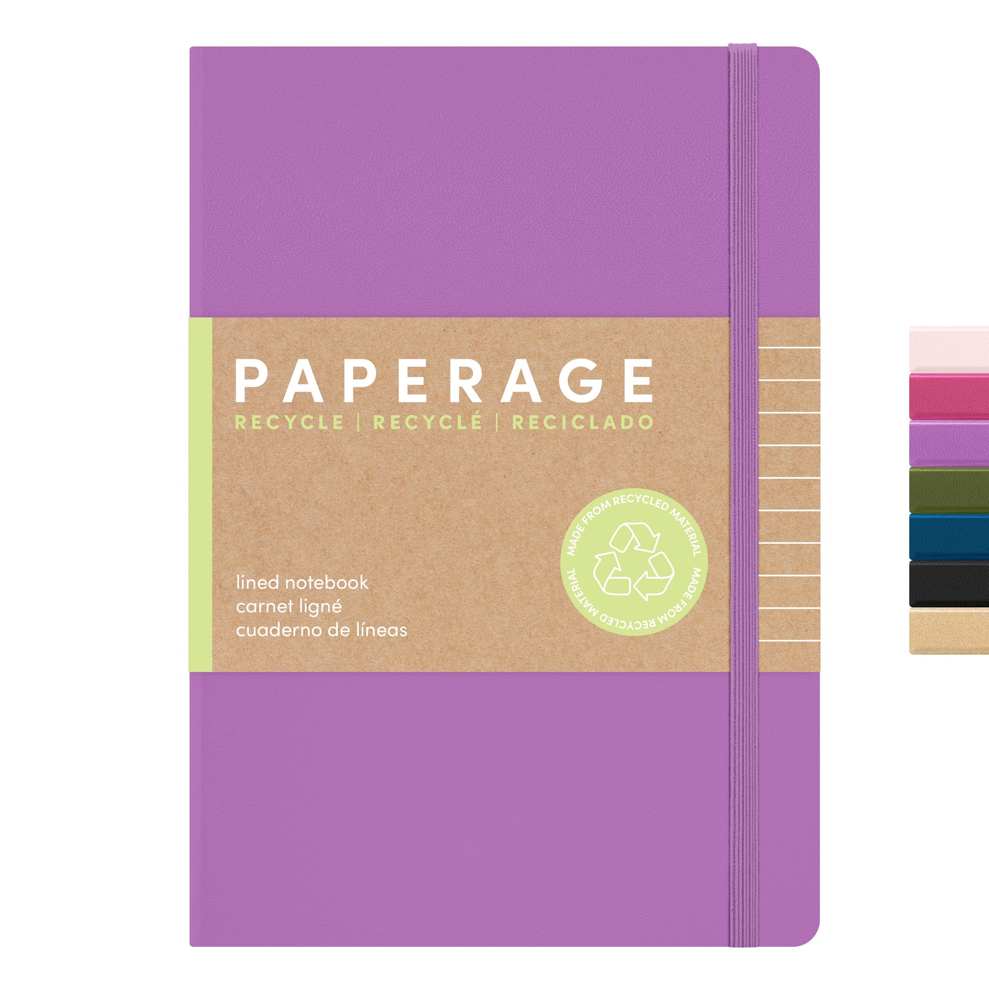 Casebound Lined (Recycled) Notebook - 160 Pages - Lilac front cover