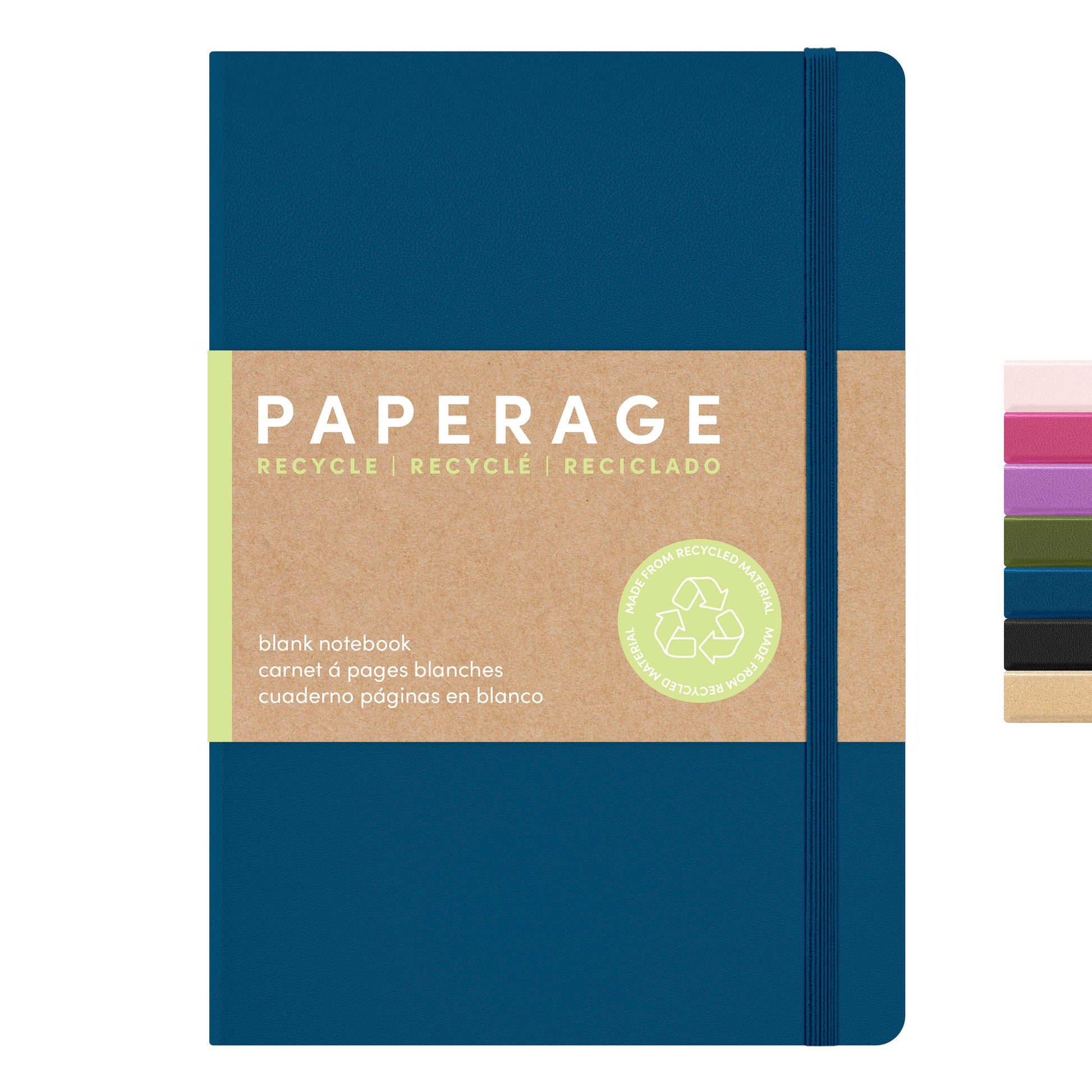 Casebound Blank (Recycled) Notebook - 160 Pages - Navy front cover