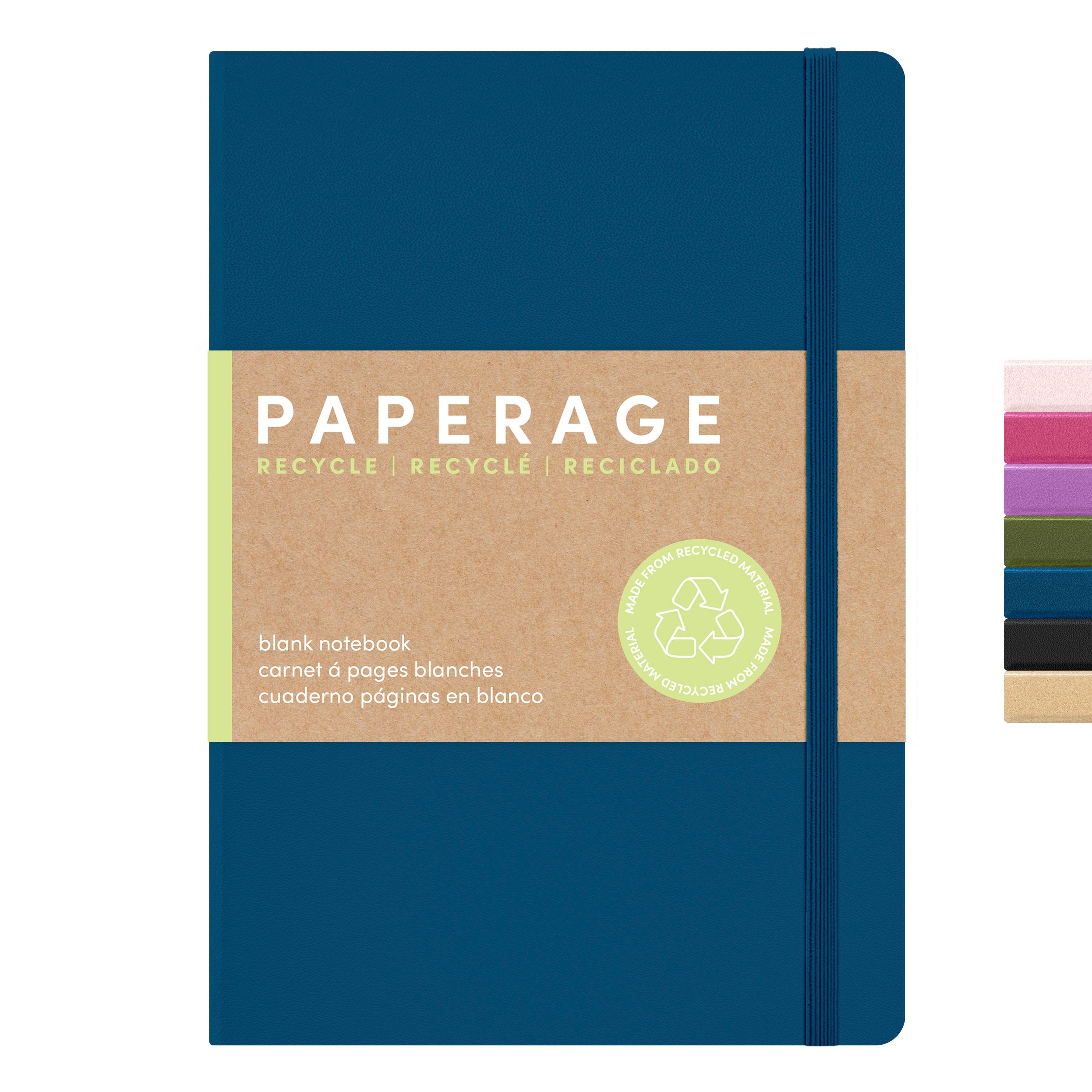 Casebound Blank (Recycled) Notebook - 160 Pages - Navy front cover