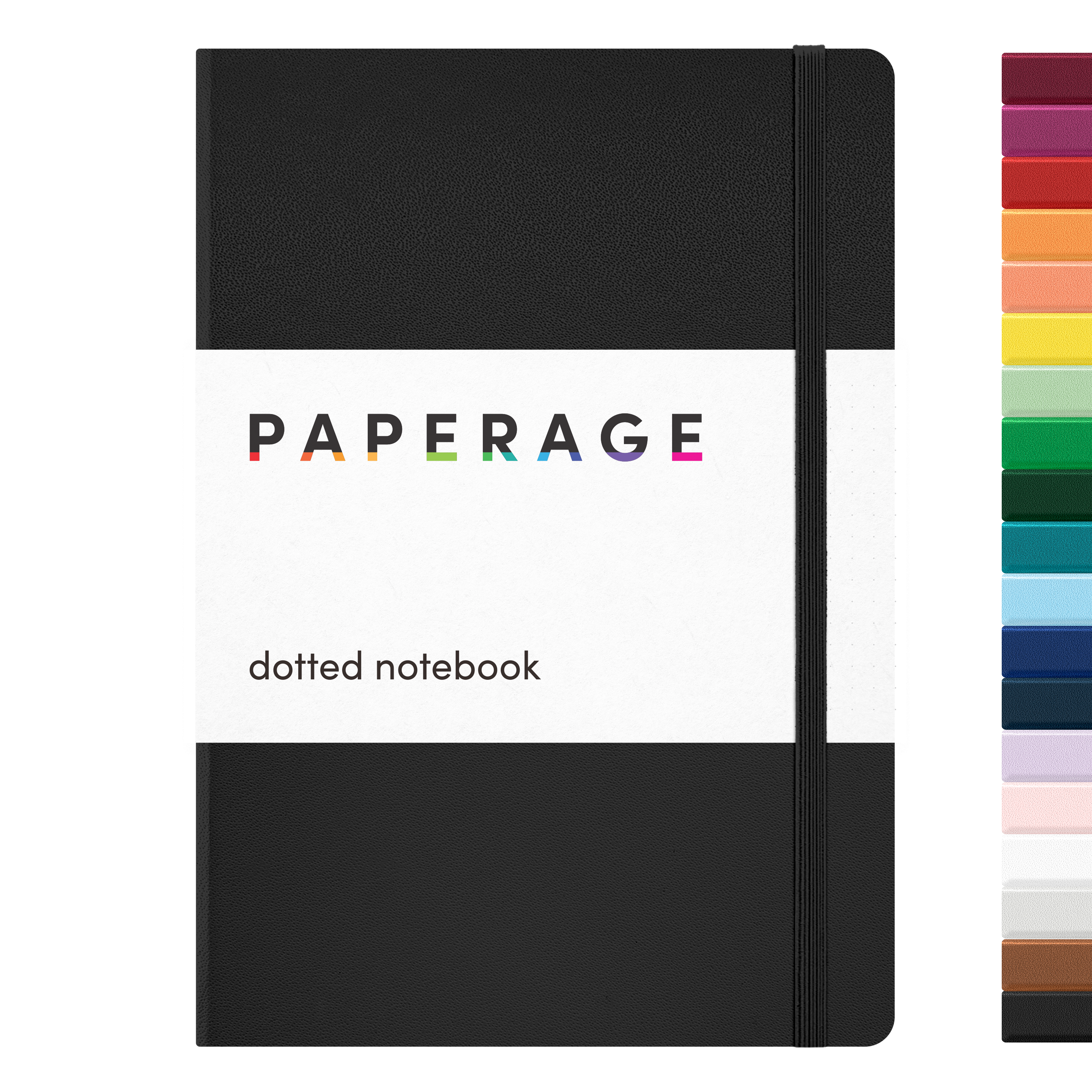 Casebound Dotted Notebook - 160 Pages - Black front cover