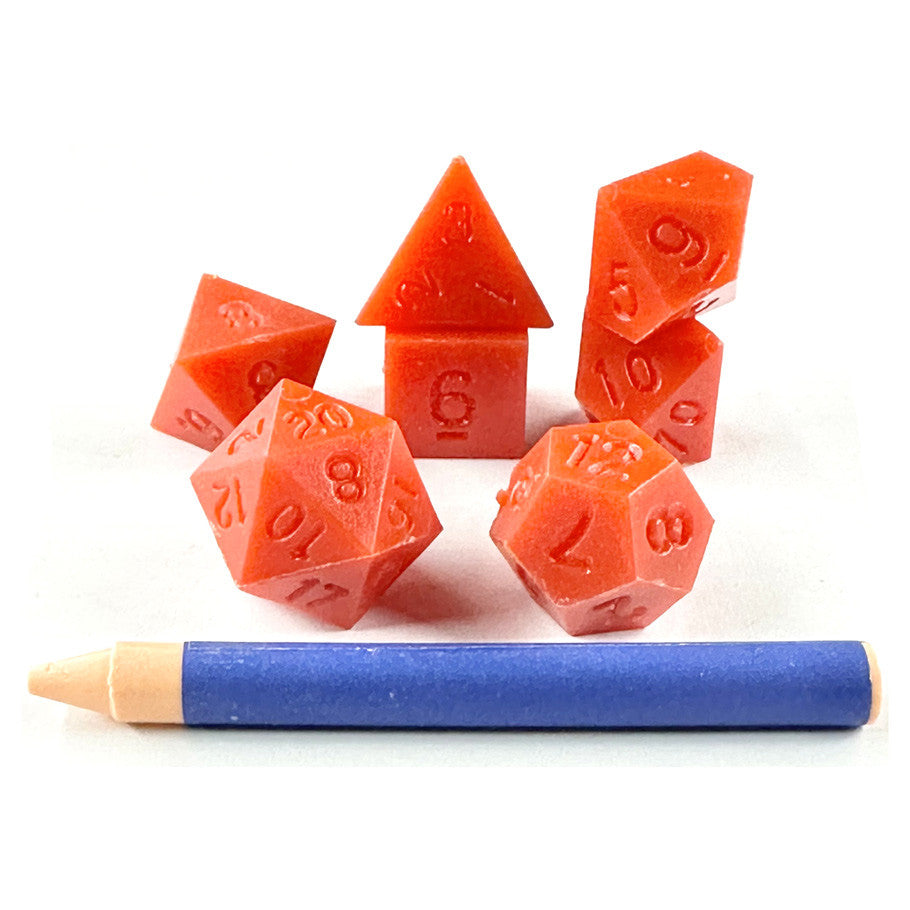 7-Set Advanced Dice & Crayon Set: Red