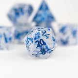 High Tea | Double Cast | 7 Piece Sharp Edge Dice Set