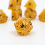 PollenHedral | Double Cast | 7 Piece Sharp Edge Dice Set