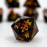 Red Mountains | Double Cast | 7 Piece Sharp Edge Dice Set