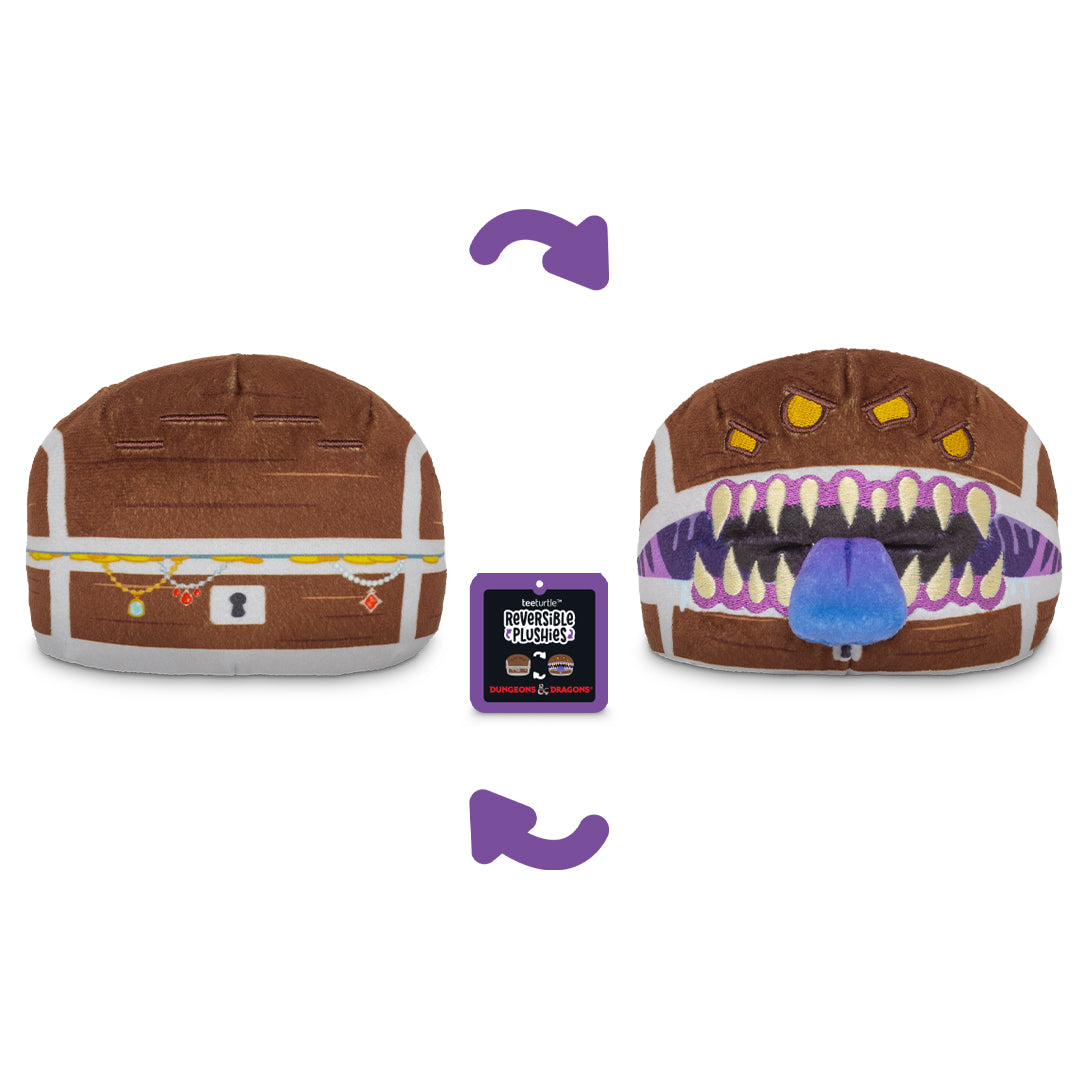 TeeTurtle Dungeons & Dragons 4" Reversible Plush - Chest / Mimic