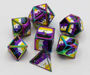 Nonbinary Pride Flag - Metal RPG Dice Set product image