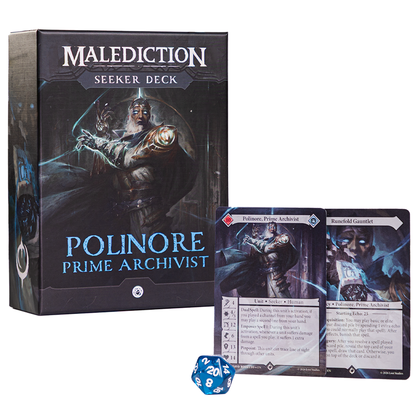 Seeker Deck - Polinore, Prime Archivist front packaging