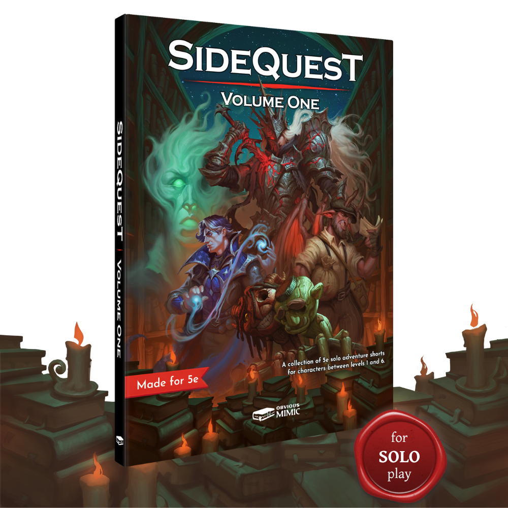 SideQuest: Volume 1 - A Collection of 5e Solo Adventure Shorts (Softcover) product image