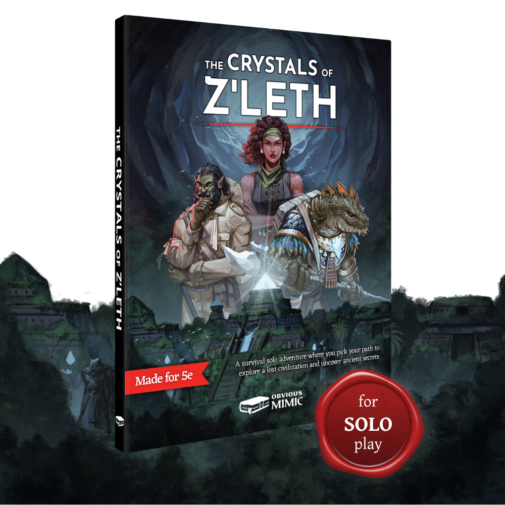 The Crystals of Z'leth - An Extended 5e Solo Adventure (Premium Softcover) product image