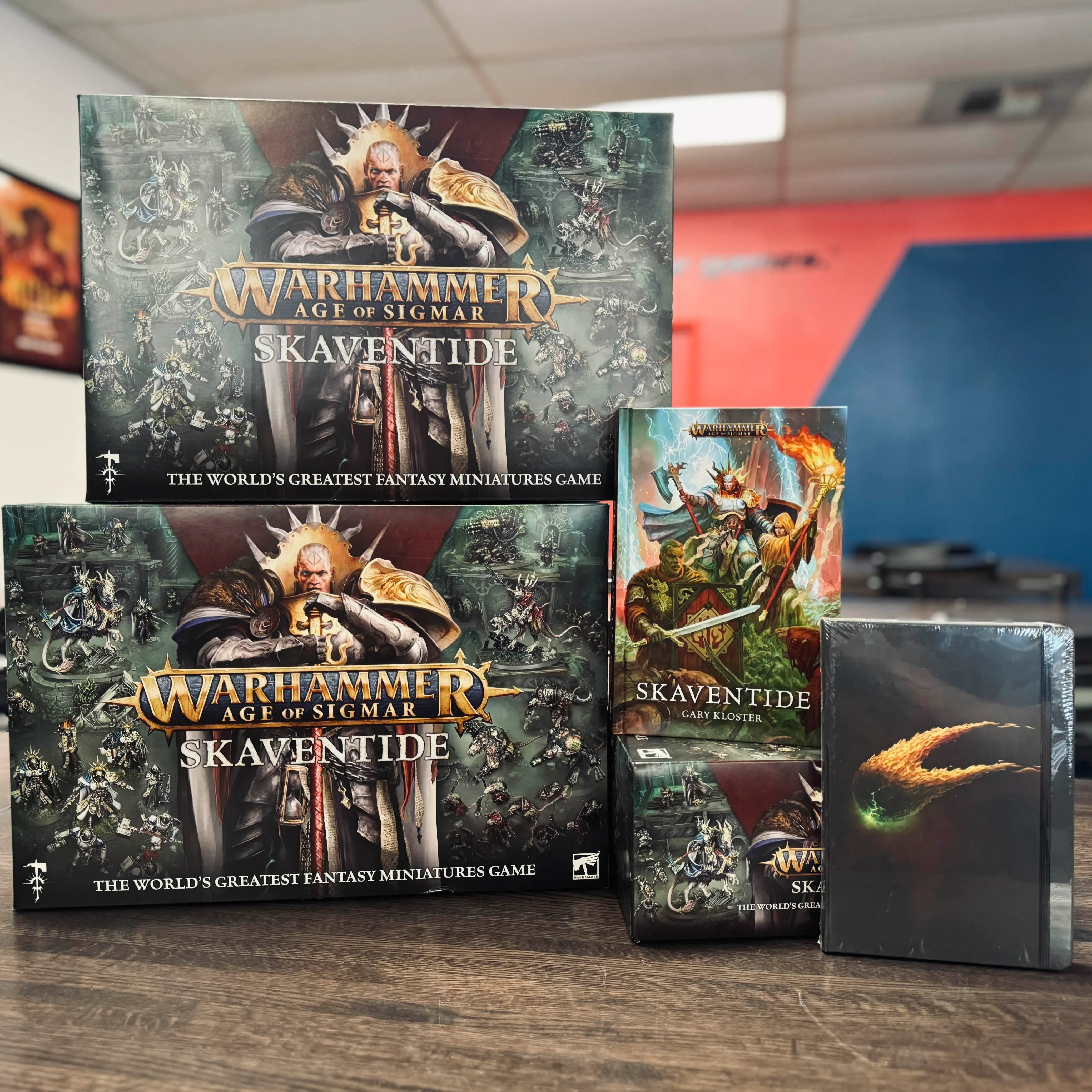 Boxes of Warhammer: Age of Sigmar Skaventide piled high